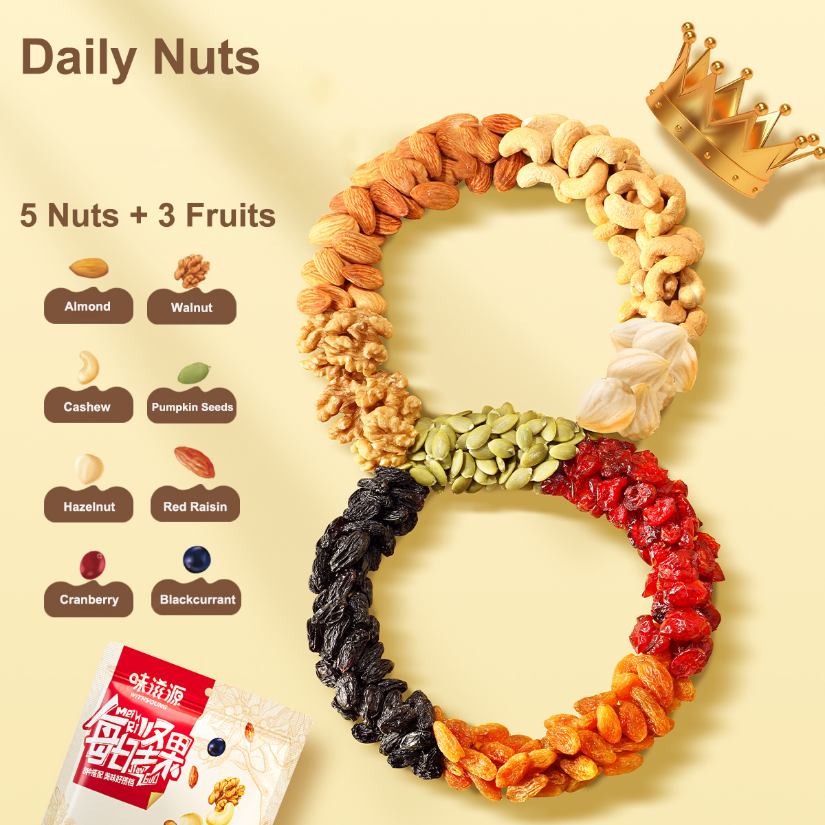 Daily nuts and mixed nuts selection
